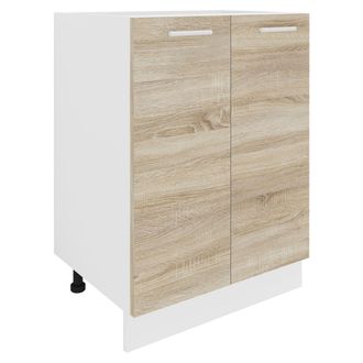 ebuy24 Gabinete De Cocina Vcm Dimensiones Aprox. Al. 82 X An. 60 X. T. 46 Cm Gabinete Inferior Con Dos Puertas Giratorias Muebles De Cocina - Esilo (blanco /