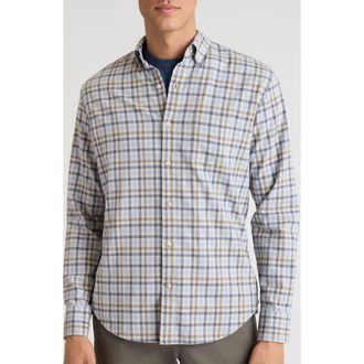 Bonobos Lightweight Stretch Flannel Button-Down Shirt in Exley Check at Nordstrom, Size Large