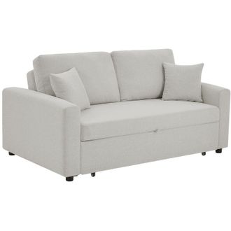 Vente-Unique Divano letto 3 posti in tessuto beige - INIZOR