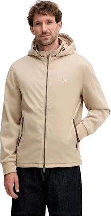 Guess Blouson capuche - Heren - Zomerjassen - Beige - S - Polyester - Jassen