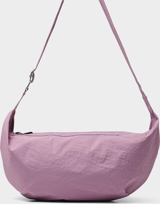 Simons Womens Crinkled fabric XL half-moon bag