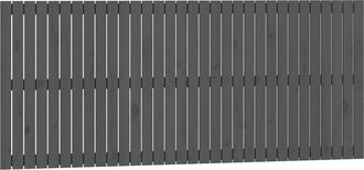 vidaXL Cabecero De Cama De Pared Madera Maciza Pino Gris 204x3x90 Cm Vidaxl