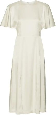 Rotate Satin Slit Midi Dress - Womens - Polyester/Elastane/Recycled Polyester