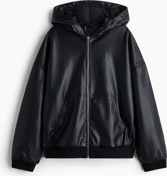 H&M Coated Jacket in Black at Nordstrom, Size Xx-Small