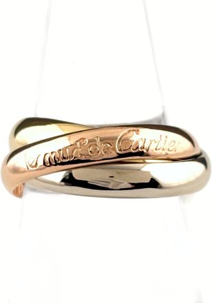 Cartier Trinity Pink White Yellow Band Ring (Pre-Owned)