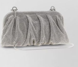 Benedetta Bruzziches crystal-embellished draped clutch bag
