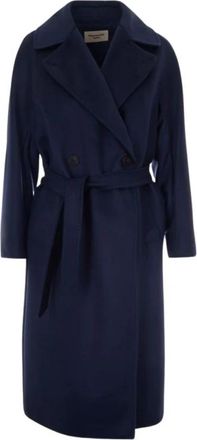 Max Mara Belted Coats - Dames - Jas met riem - Blauw - XS - Jassen