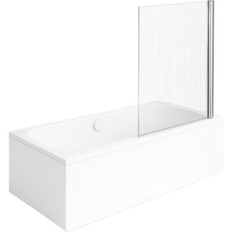 Villeroy & Boch Ba&ntilde;era Recta Villeroy & Boch Architectura 150 X 70 Cm Blanca + Mampara De Ba&ntilde;o Derecha Aurys Raywall Cromado