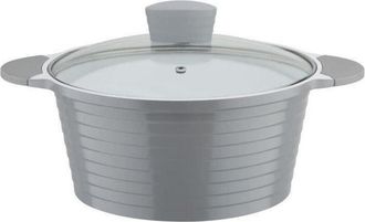 GSW Olla Gsw Blanco Gris Cer&aacute;mica Aluminio Fundido 2 Piezas