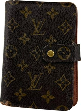 Louis Vuitton Brown Monogram Leather Wallet (Bi-Fold) (Pre-Owned)