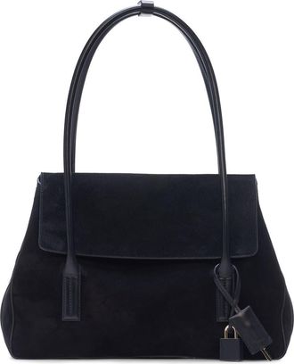 Tom Ford Medium Eclipse Suede Shoulder Bag in Black at Nordstrom