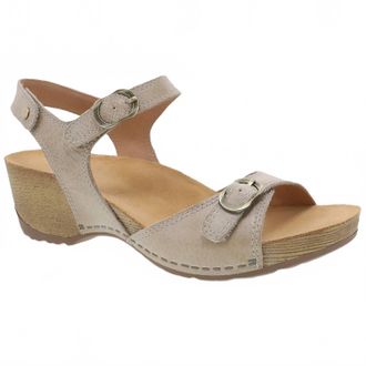 Dansko Womens Tricia Sandal In Linen Milled Burnished