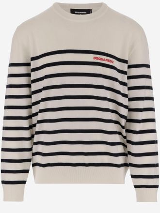 Dsquared2 Wool Sweater With Striped Pattern