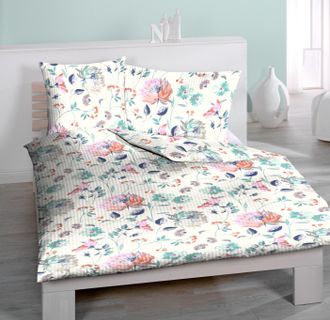 Home Fashion Bettbezug »Blumen« verdeckter Reissverschluss