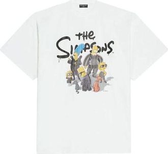 Balenciaga x THE SIMPSONS Oversized Cotton T-Shirt White 676589TLVG70901