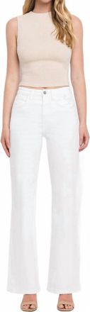 Flying Monkey Vintage High Rise Flare Jeans In Optic White