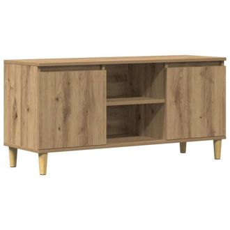 Berkfield Home TV Cabinet Artisan Oak 102x35x50 cm Engineered Wood in Brown | Size: 102 x 35 x 50 cm