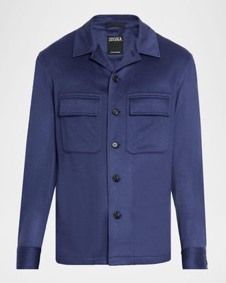 Ermenegildo Zegna Mens Alba Oasi Cashmere Overshirt