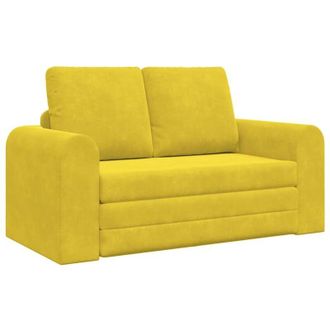vidaXL Sof&aacute; Cama Amarillo 148 X 71 X 83 Cm Terciopelo Vidaxl