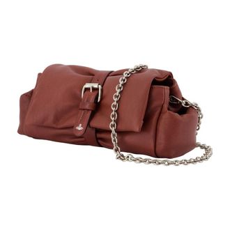 Vivienne Westwood Womens Hazel Treasure Clutch Burgundy Calfskin