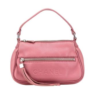 Chanel Pre-owned Leren Schoudertas - Dames - Pre-owned - Roze - Maat: ONE Size Leer