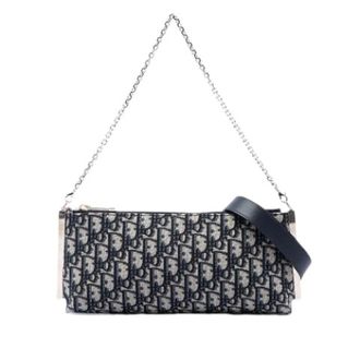 Dior Pre-owned Canvas Satchel - Dames - Pre-owned - Blauw - Maat: ONE Size Leer