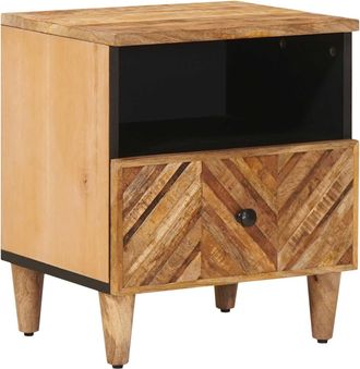 vidaXL Mesita De Noche Marr&oacute;n 50 X 33 X 60 Cm Madera De Mango Maciza Vidaxl
