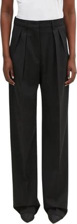 Sportmax Wide Broeken - Dames - Wijde Broeken - Zwart - M - Broeken