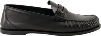 Saint Laurent Zwarte leren heren loafers - Heren - Loafers - Zwart - 42 EU - Leer - Schoenen