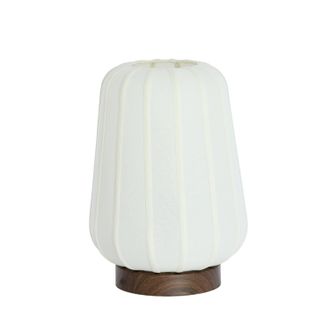Light & Living L&aacute;mpara De Mesa - Bibury - Blanco - Textil - - Light&living