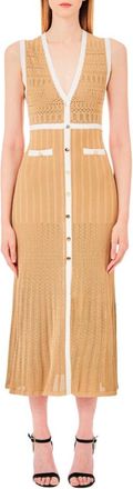 Liu Jo Gebreide Jurk - Dames - Kleedjes - Beige - L - Kleedjes