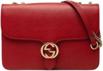 Gucci Pre-owned Vintage Schoudertas - Dames - Vintage Schoudertas - Rood - ONE Size - Leer - Vintage