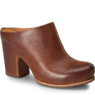 Kork-ease Womens Kork-Ease Sagano K66706 Mule Brown Leather Block Heel HAWK1121