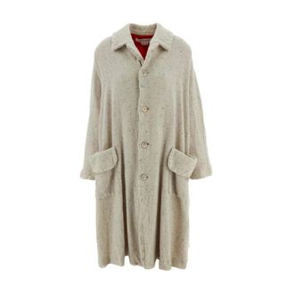 Comme Des Gar&ccedil;ons Single-breasted jas - Dames - Mantels - Wit - Maat: S Zijde