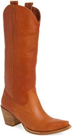 Jeffrey Campbell Rancher Knee High Western Boot in Tan Sanded at Nordstrom Rack, Size 6.5