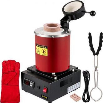 OEM Horno De Fusi&oacute;n De Oro, Temperatura M&aacute;xima De 1150 &deg;, Horno De Fusi&oacute;n El&eacute;ctrico Digital Con Crisol Cer&aacute;mico De 3 Kg, Matriz De Lingote Y Guantes, Para
