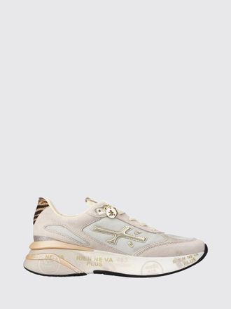 Premiata Moerund Sneakers in Leather, Suede and Mesh with Applied Logo