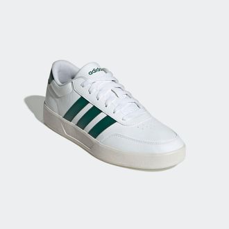 adidas Sneaker ADIDAS SPORTSWEAR BREAKNET 3.0, Herren, Gr. 38,5, weiss (cloud wei&szlig;, collegiate gr&uuml;n, core wei&szlig;), Synthetik, Schuhe Sneaker