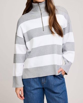 Gentle Fawn Idris Striped Sweater In Ash Stripe