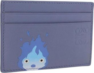Loewe Pre-owned Card Case - Dames - Vintage Accessoires - Blauw - ONE Size - Leer - Vintage