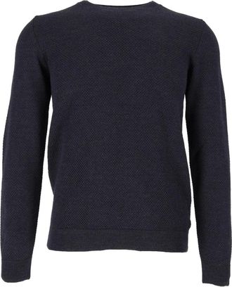 Slowear Giro Jeans Scuro - Heren - Ronde hals truien - Blauw - 2XL - Truien & Vesten