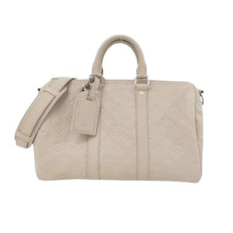 Louis Vuitton Vintage, unisex, Beige, ONE Size, Leer, Pre-owned Boston Bag