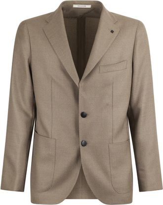 Tagliatore Jassen - Heren - Blazers - Beige - 2XL - Leer - Jassen