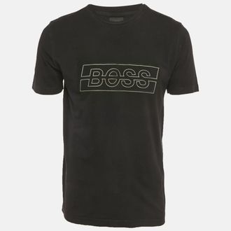 HUGO BOSS Boss By Hugo Boss Black Logo Print Jersey T-Shirt