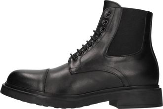 Marechiaro 1962 Beatles Enkellaarsjes - Heren - Veterlaarzen - Zwart - 44 EU - Leer - Schoenen