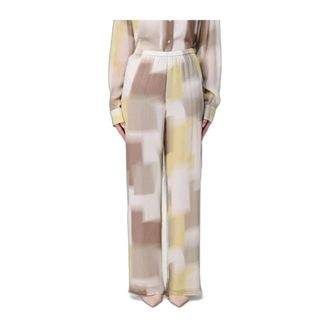 A|X Armani Exchange Palazzo broek - Dames - Broeken - Veelkleurig - Maat: S Chiffon