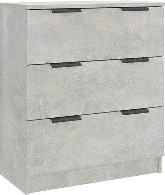 vidaXL Vidaxl - Aparador De Madera Contrachapada Gris Hormig&oacute;n 60x30x70 Cm