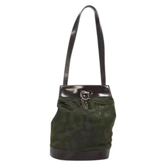 Ferragamo Pre-owned Nylon handbags - Dames - Pre-owned - Groen - Maat: ONE Size Nylon