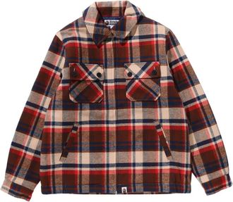 A Bathing Ape Geruit jack met zakken - Bruin