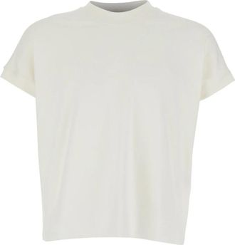 Versace Geborduurde Stretch Katoen-Jersey T-Shirt - Heren - T-shirts - Wit - XL - Katoen - Tops